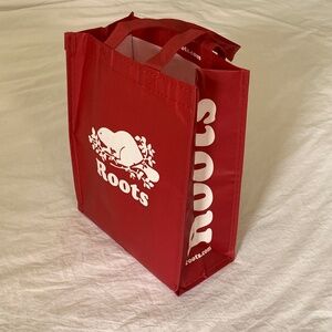 Roots Reusable Shopper Bag Deep Red New